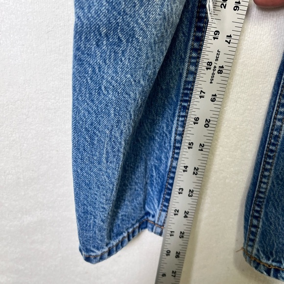 Aeropostale Distressed Mom Jeans Womens 4 100% cotton Blue Denim Trashed 2358 - Picture 7 of 10